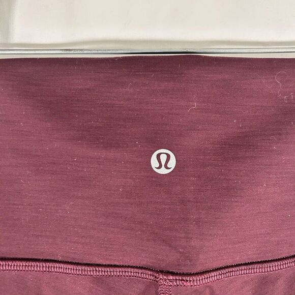 Lululemon Leggings Women's 4 Red Ankle Pull On Mid Rise Drawstring 21" Inseam - Picture 7 of 9